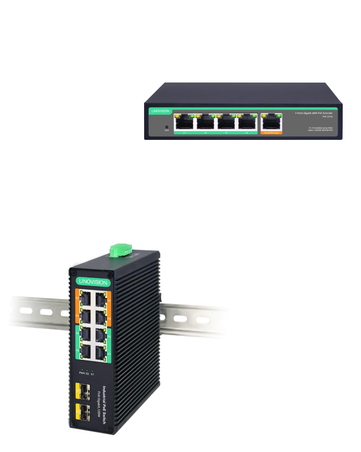 LINOVISION 産業用8ポートフルギガビットPOE LINOVISION 産業用8ポートフルギガビットPOE Industrial 8-Port Full